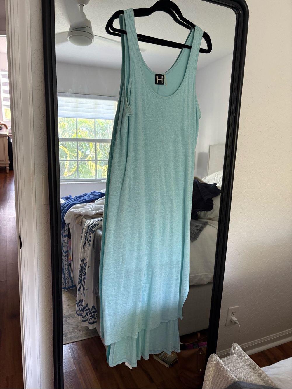 Bordeaux Light Aqua Tank Dress